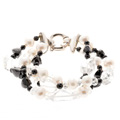 No brand Onyx white pearls and rocca crystal