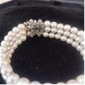 No brand Pearls, Diamonds and Sapphire Bracelet