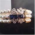 No brand Pearls, Diamonds and Sapphire Bracelet