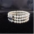 No brand Pearls, Diamonds and Sapphire Bracelet